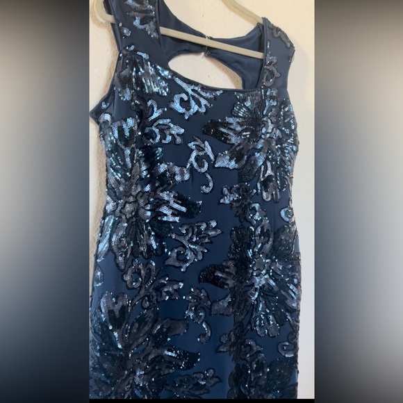MARINA Dresses & Skirts - Marina sequin party dress in navy. Size 16 NWOT!